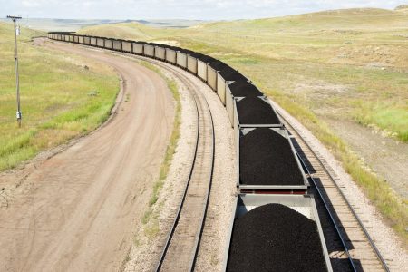 Rail,Cars,Loaded,With,Coal,Being,Transported,From,Nearby,Mines